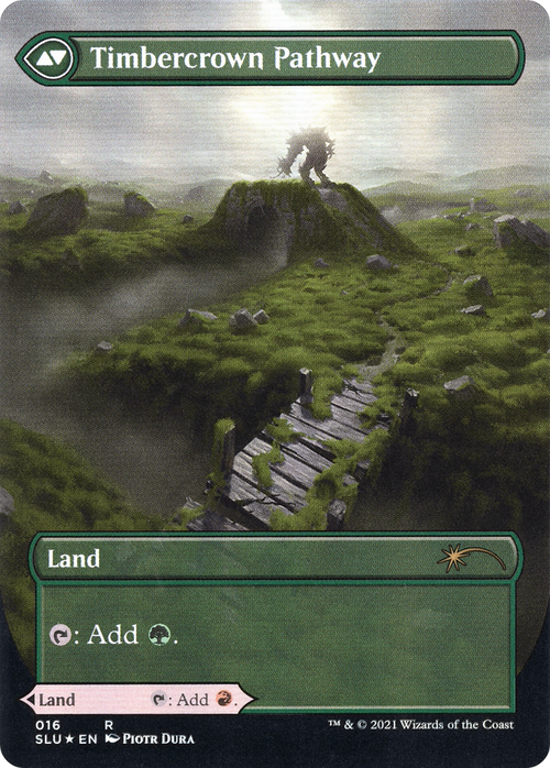 Cragcrown Pathway (Borderless) (SLU-016) - Secret Lair: Ultimate Edition: (Showcase) (Borderless) Foil