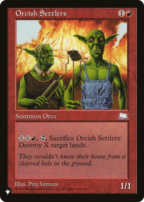 Orcish Settlers (LIST-) - The List