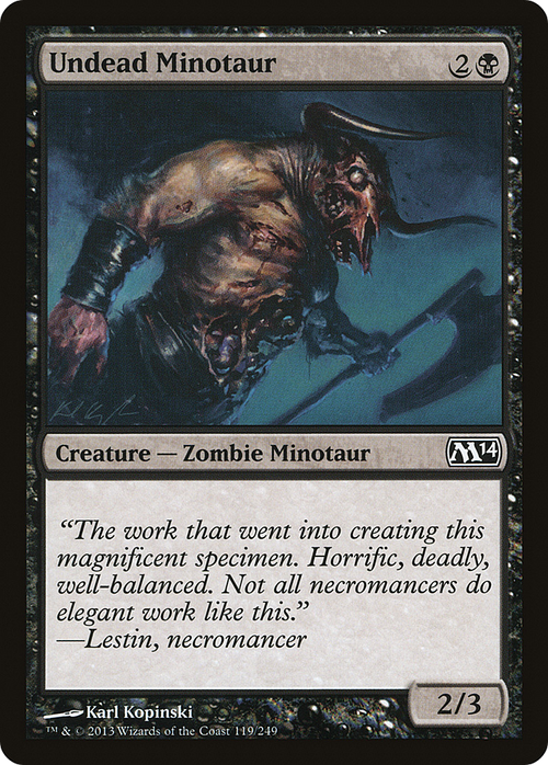 Undead Minotaur (M14-119) - Magic 2014 Foil