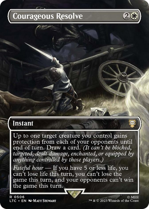 Courageous Resolve (Borderless) (LTC-506) - Tales of Middle-earth Commander Foil