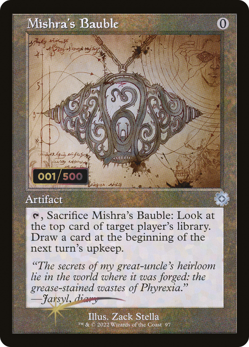 Mishra's Bauble (Schematic) (Serial Numbered) (BRR-097) - The Brothers' War Retro Artifacts Foil