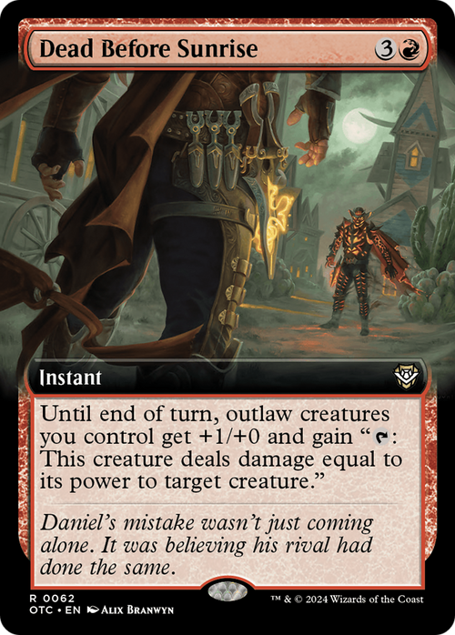 Dead Before Sunrise (Extended Art) (OTC-062) - Outlaws of Thunder Junction Commander: (Extended Art)