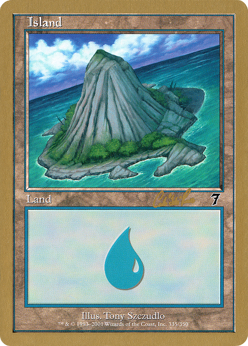 Island (335) - 2002 Carlos Romao (7ED) (WCD-) - World Championship Decks 2002