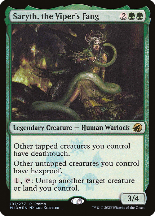 Saryth, the Viper's Fang (MEDIA-197★) - Innistrad: Midnight Hunt Promos Foil