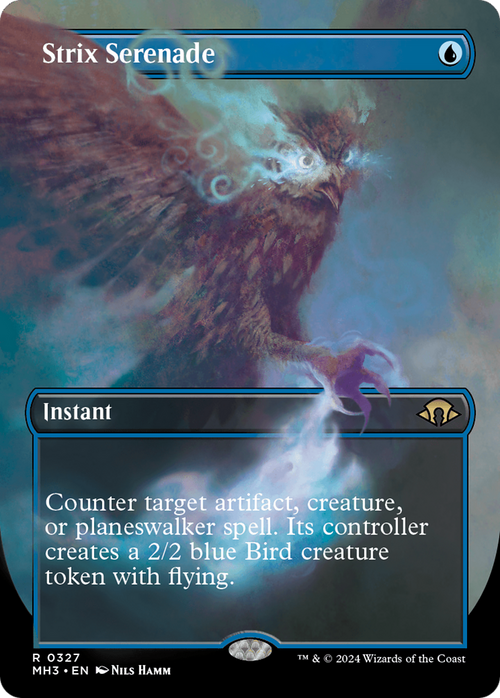 Strix Serenade (Borderless) (MH3-327) - Modern Horizons 3 Foil