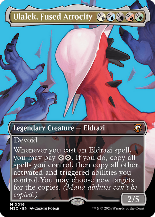 Ulalek, Fused Atrocity (Borderless) (M3C-016) - Modern Horizons 3 Commander