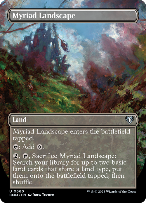 Myriad Landscape (Borderless) (CMM-660) - Commander Masters Foil