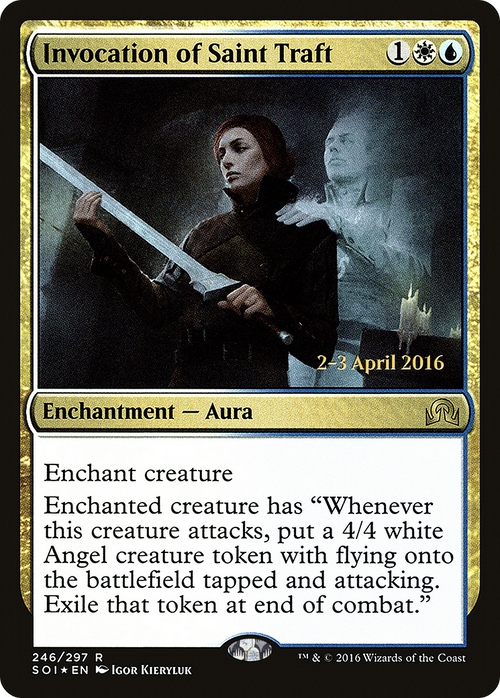 Invocation of Saint Traft (PRE-246S) - Shadows over Innistrad Promos Foil