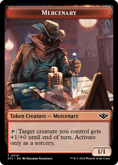 Mercenary (TOTJ-010) - Outlaws of Thunder Junction Tokens
