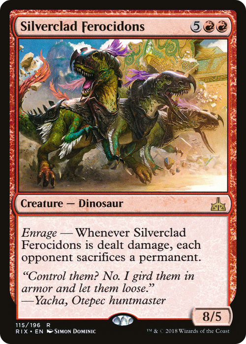 Silverclad Ferocidons (RIX-115) - Rivals of Ixalan Foil