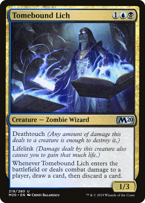 Tomebound Lich (M20-219) - Core Set 2020 Foil