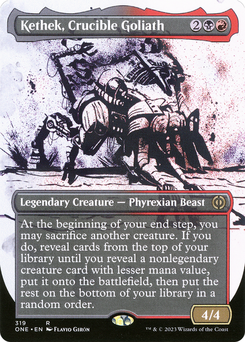 Kethek, Crucible Goliath (Showcase) (ONE-319) - Phyrexia: All Will Be One: (Showcase) (Borderless)