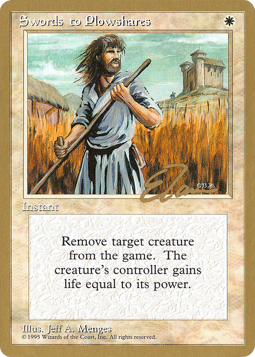 Swords to Plowshares - 1996 Eric Tam (4ED) (WCD-) - Pro Tour Collector Set