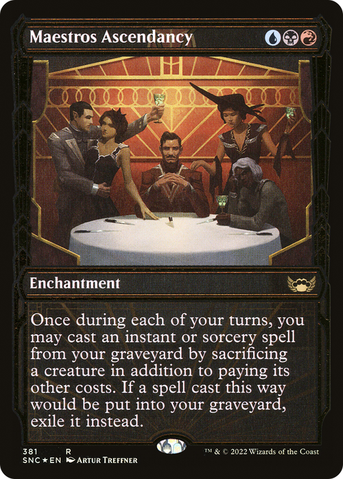 Maestros Ascendancy (Gilded Foil) (SNC-381) - Streets of New Capenna: (Showcase) Foil