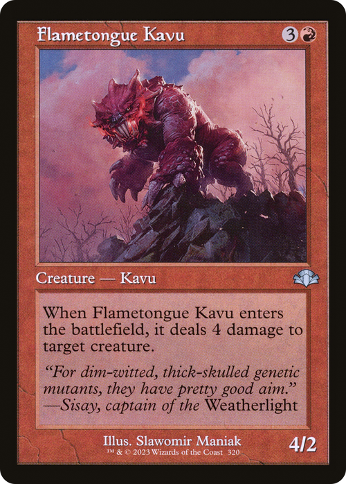 Flametongue Kavu (Retro Frame) (DMR-320) - Dominaria Remastered Foil