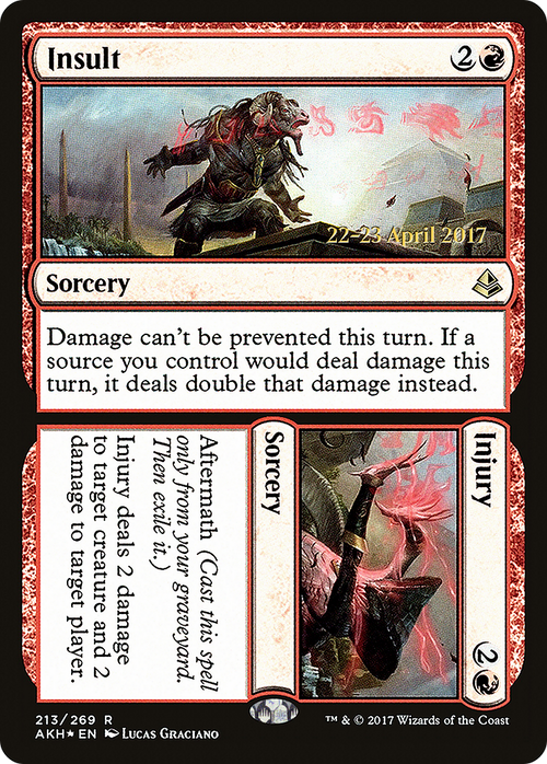 Insult // Injury (PRE-213S) - Amonkhet Promos Foil