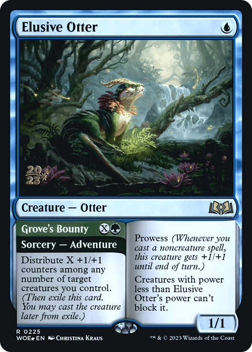 Elusive Otter (PRE-225) - Wilds of Eldraine Promos Foil