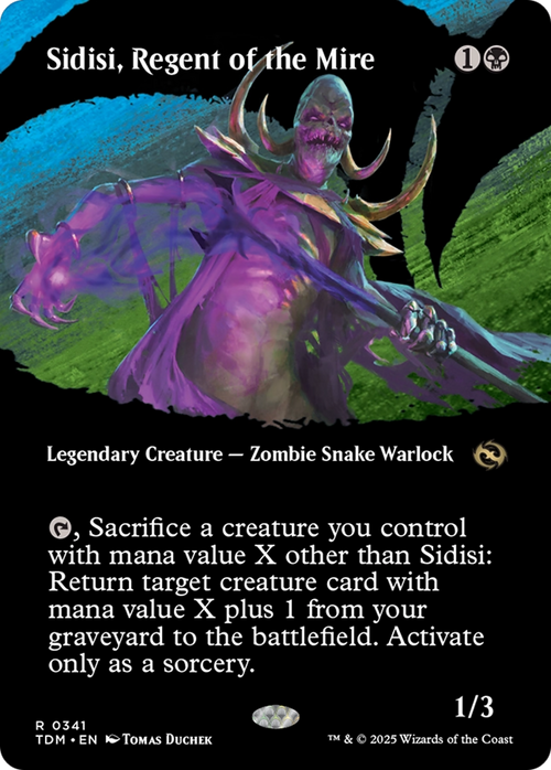 Sidisi, Regent of the Mire (Borderless) (TDM-341) - Tarkir: Dragonstorm: (Showcase) Foil