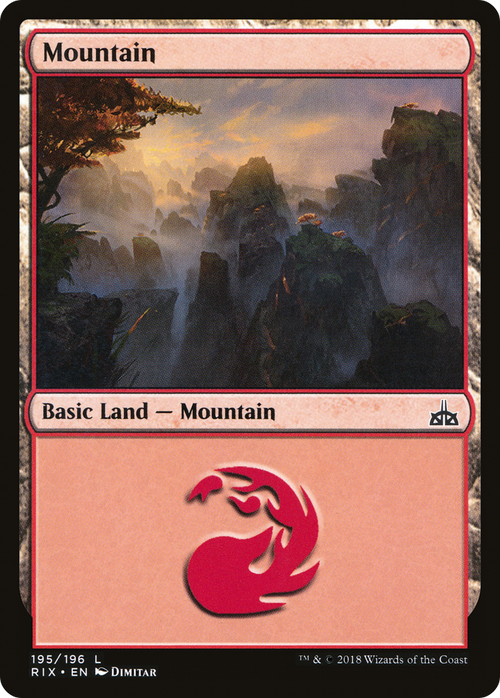 Mountain (RIX-195) - Rivals of Ixalan