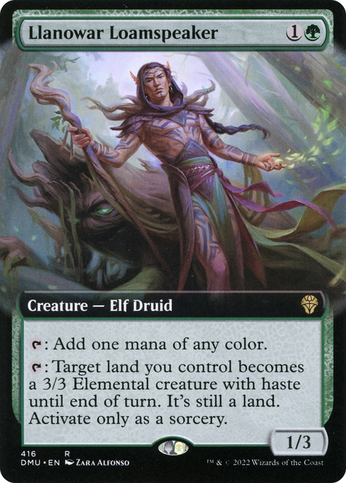Llanowar Loamspeaker (Extended Art) (DMU-416) - Dominaria United: (Extended Art) Foil