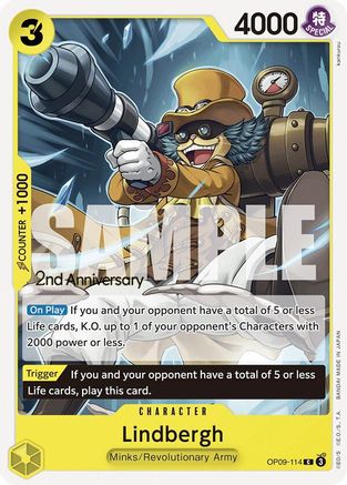 Lindbergh (OP09-114) - Emperors in the New World: 2nd Anniversary Tournament Cards