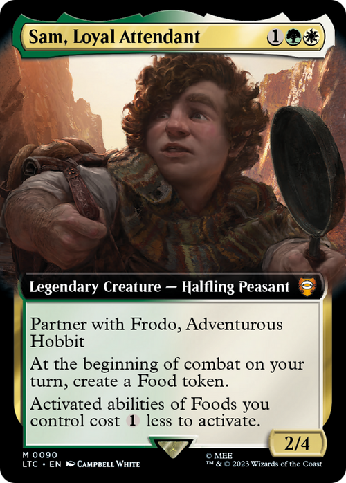Sam, Loyal Attendant (Extended Art) (LTC-090) - Tales of Middle-earth Commander: (Extended Art) Foil