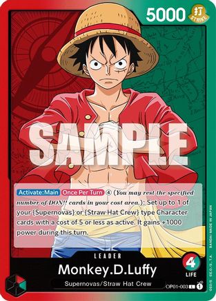 Monkey.D.Luffy (003) (OP01-003) - One Piece Demo Deck Cards