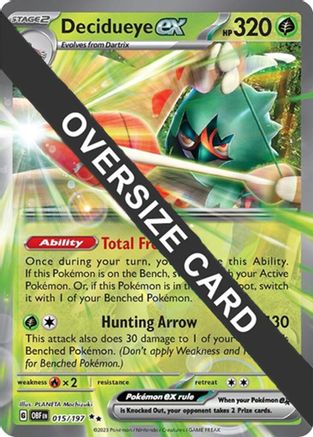 Decidueye ex 015/197  - Holofoil Jumbo Cards - Double Rare