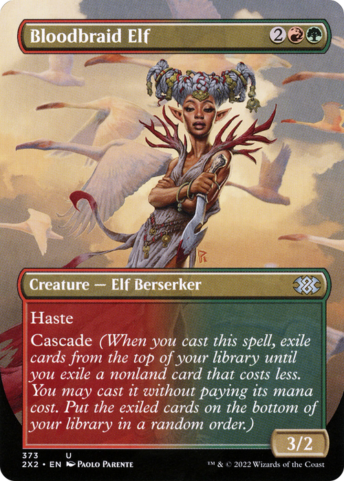 Bloodbraid Elf (Borderless) (2X2-373) - Double Masters 2022 Foil
