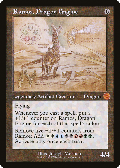 Ramos, Dragon Engine (Schematic) (BRR-110) - The Brothers' War Retro Artifacts Foil