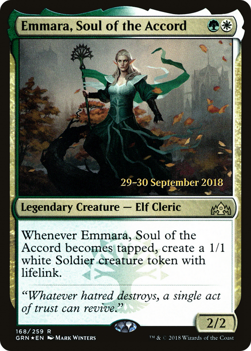 Emmara, Soul of the Accord (PRE-168S) - Guilds of Ravnica Promos Foil