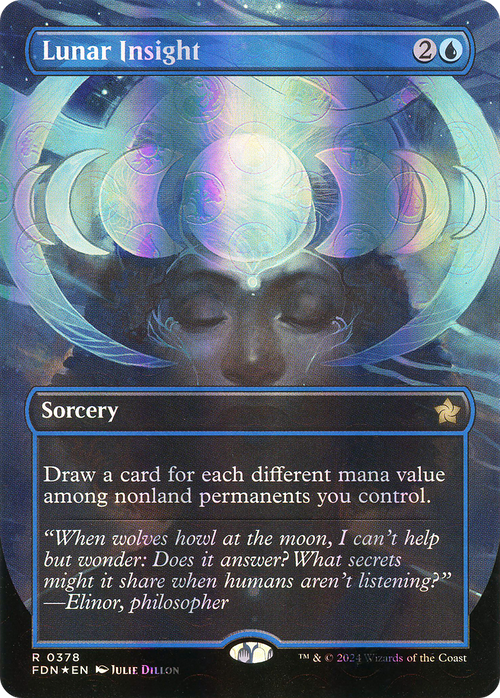 Lunar Insight (Borderless) (Mana Foil) (FDN-378) - Foundations Foil
