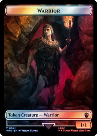 Warrior // Beast (0049) Double-Sided Token (Surge Foil) (WHO-41 // 49) - Universes Beyond: Doctor Who Foil