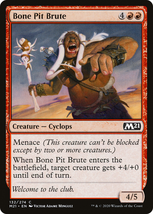 Bone Pit Brute (M21-132) - Core Set 2021 Foil