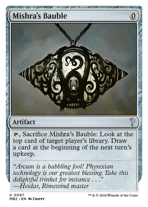 Mishra's Bauble (White Border) (MB2-097) - Mystery Booster 2