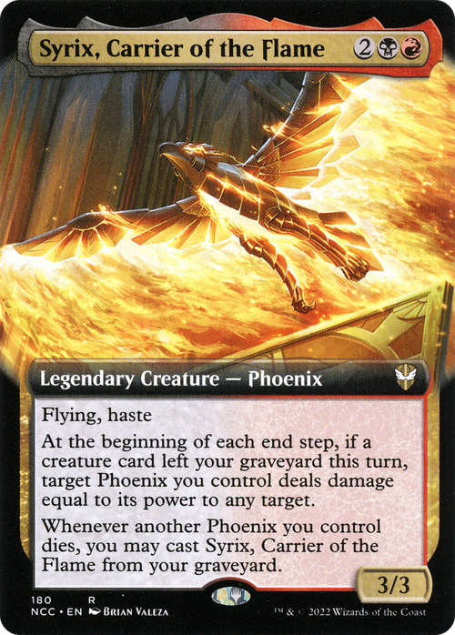 Syrix, Carrier of the Flame (Extended Art) (NCC-180) - New Capenna Commander: (Extended Art)