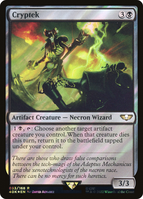 Cryptek (Surge Foil) (40K-033) - Warhammer 40,000 Commander Foil