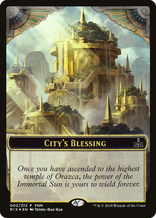 City's Blessing // Elemental Double-sided Token (FNM-002) - Friday Night Magic 2018 Foil