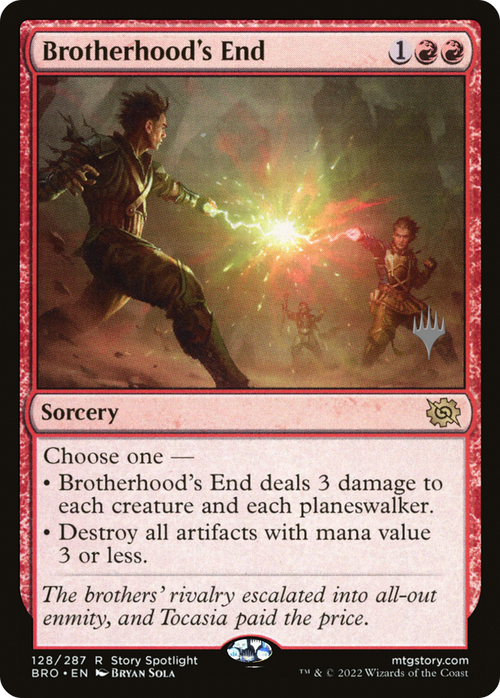 Brotherhood's End (PPBRO-128) - The Brothers' War Promos Foil
