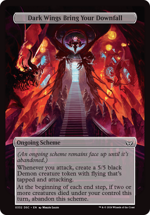 Dark Wings Bring Your Downfall (Full Art) (A:DSC-332) - Duskmourn: House of Horror Commander