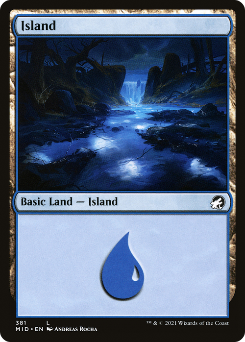 Island (381) (MID-381) - Innistrad: Midnight Hunt Foil