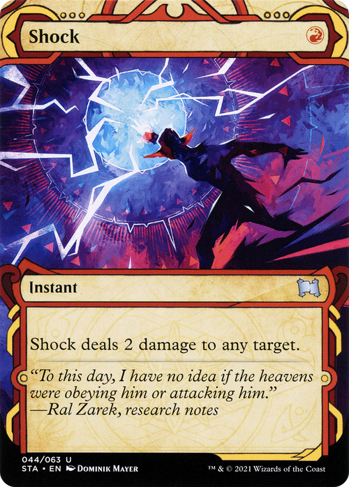 Shock (STA-044) - Strixhaven Mystical Archive: (Showcase) (Borderless)