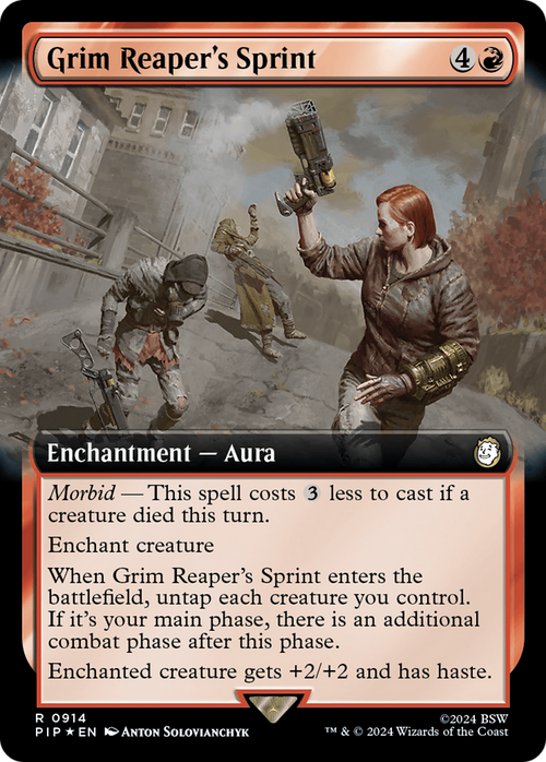 Grim Reaper's Sprint (Extended Art) (Surge Foil) (PIP-914) - Fallout: (Extended Art) Foil