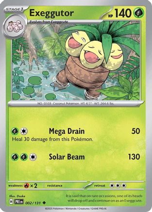 Exeggutor 002  SV Prismatic Evolutions - Uncommon