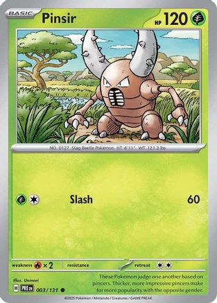 Pinsir 003  SV Prismatic Evolutions - Common