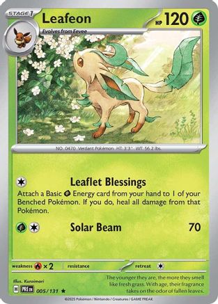 Leafeon 005  - Holofoil SV Prismatic Evolutions - Rare