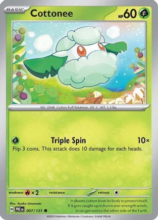 Cottonee 007  - Reverse Holofoil SV Prismatic Evolutions - Common