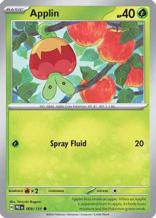 Applin 009  - Reverse Holofoil SV Prismatic Evolutions - Common