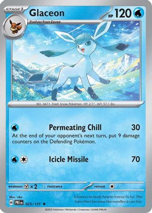 Glaceon 025  - Holofoil SV Prismatic Evolutions - Rare