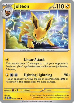 Jolteon 029  - Holofoil SV Prismatic Evolutions - Rare